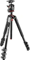 Manfrotto - MK190XPRO4-BHQ2 Aluminum Tripod with XPRO Ball Head and 200PL QR Plate - Black - Angle_Zoom