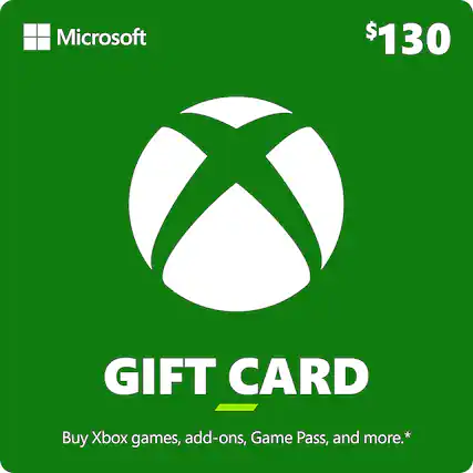 Front. Microsoft - Xbox $130 Gift Card - Green.