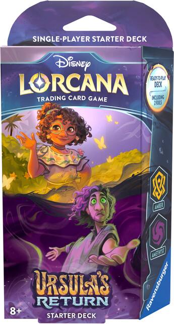lorcana ursula's return card price Ravensburger Disney TCG: - Sapphire & Steel Single-Player Starter Deck | Engaging Gameplay | Over 200 Original Disney Artworks super rare Ursula's Return Pull Rates -