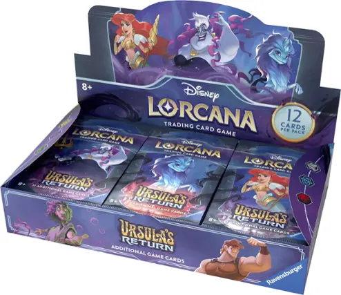 Front. Lorcana - Disney Lorcana: Ursula’s Return - Booster Box - 24 Packs (288 Lorcana Cards).