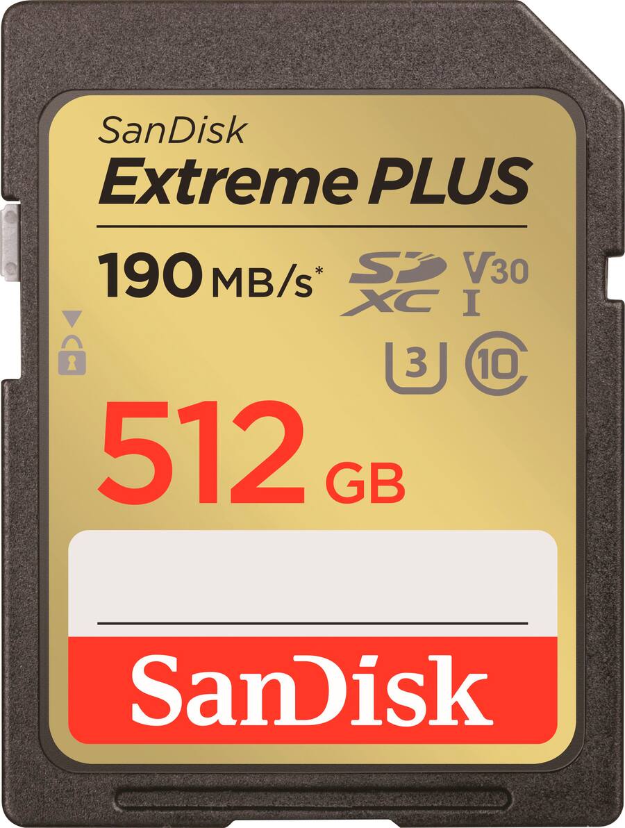 SanDisk Extreme PLUS 512GB SDHC/SDXC UHS I Memory Card SanDisk Extreme PLUS 512GB SDHC/SDXC UHS I Memory Card