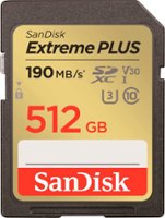 SanDisk - Extreme PLUS 512GB SDHC/SDXC UHS-I Memory Card - Front_Zoom
