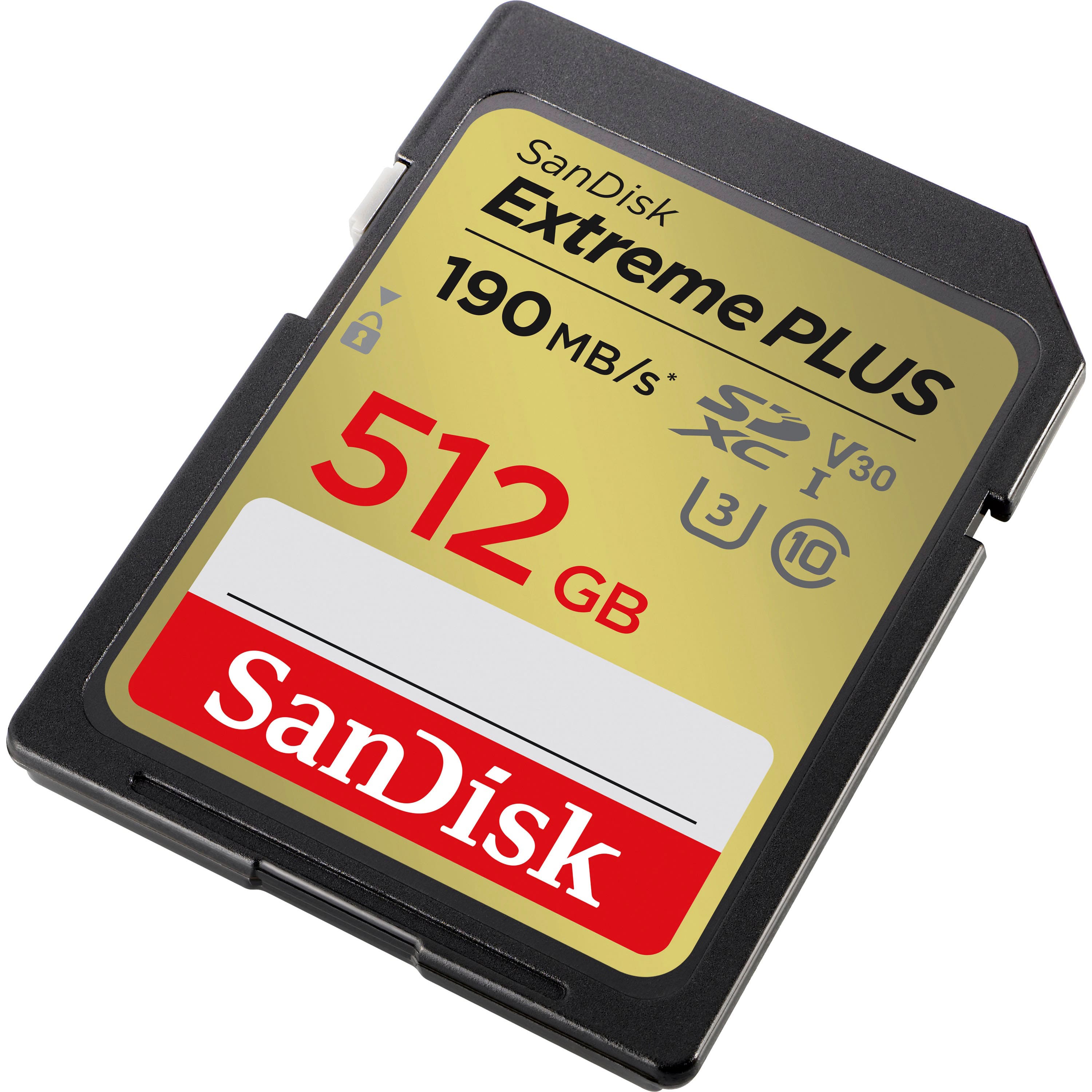 Alt View 11. SanDisk - Extreme PLUS 512GB SDHC/SDXC UHS-I Memory Card - Gold.