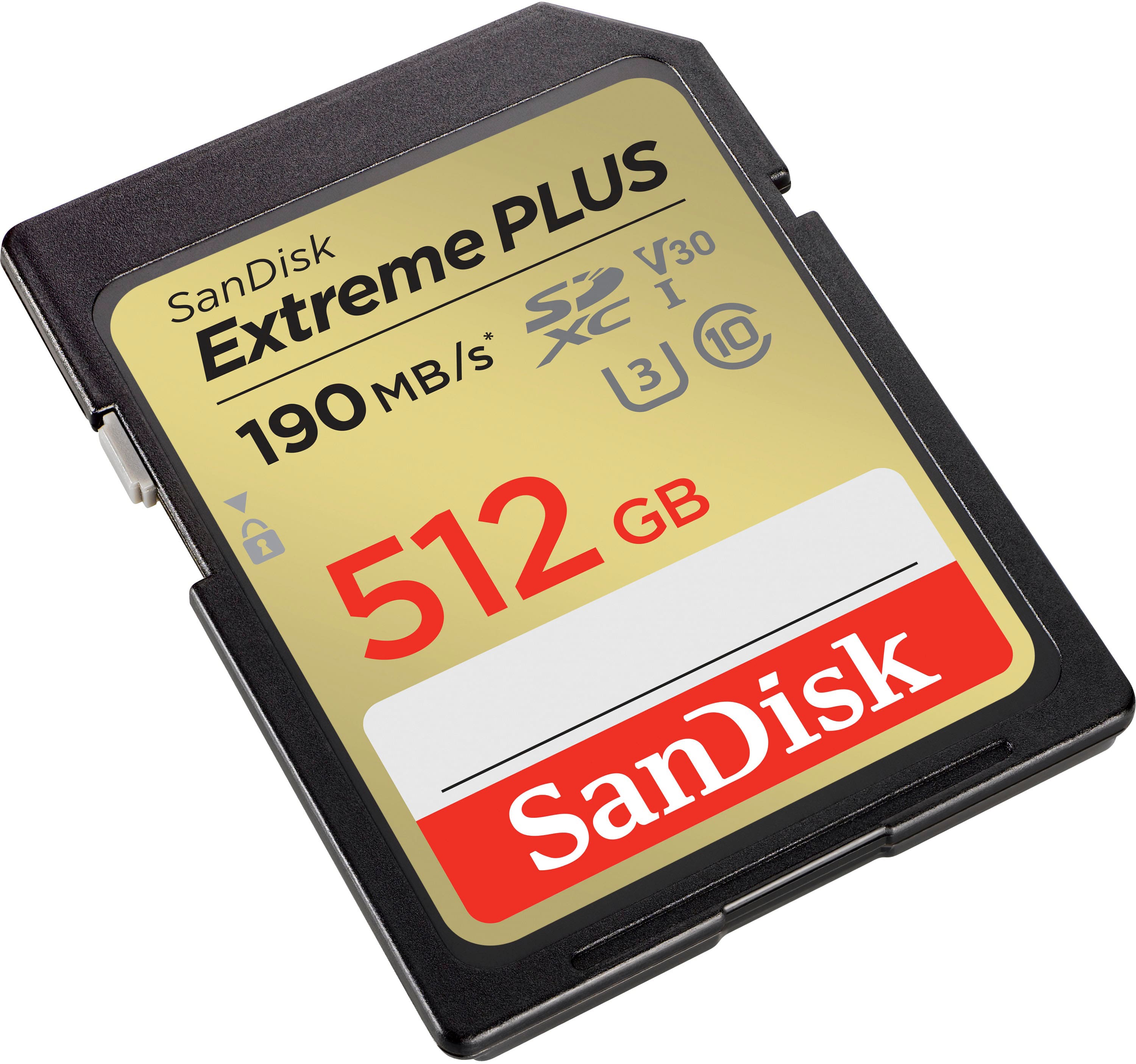 Alt View 14. SanDisk - Extreme PLUS 512GB SDHC/SDXC UHS-I Memory Card - Gold.