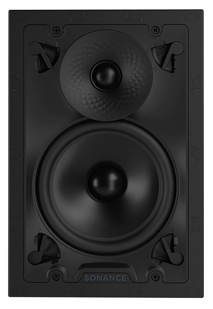Angle. Sonance - VX62 RECTANGLE SINGLE SPEAKER - Visual Experience Series 6" 2-Way In Wall Speaker (Each) - Paintable White.
