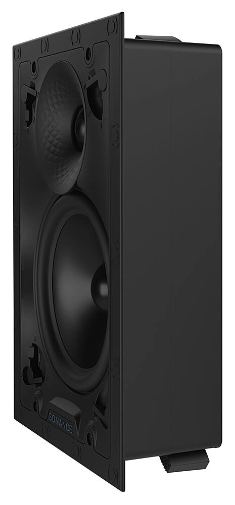 Left. Sonance - VX62 RECTANGLE SINGLE SPEAKER - Visual Experience Series 6" 2-Way In Wall Speaker (Each) - Paintable White.