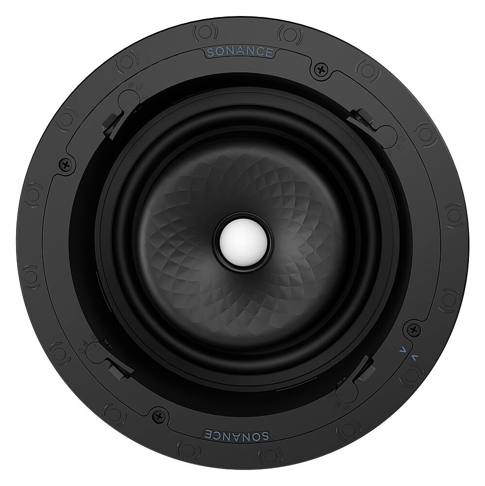Angle. Sonance - VX86R SINGLE SPEAKER - Visual Experience Series 8" 2-Way In Ceiling Speaker (Each) - Paintable White.