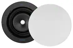 Front. Sonance - VX86R SINGLE SPEAKER - Visual Experience Series 8" Large Round 2-Way Speaker (Each) - Paintable White.