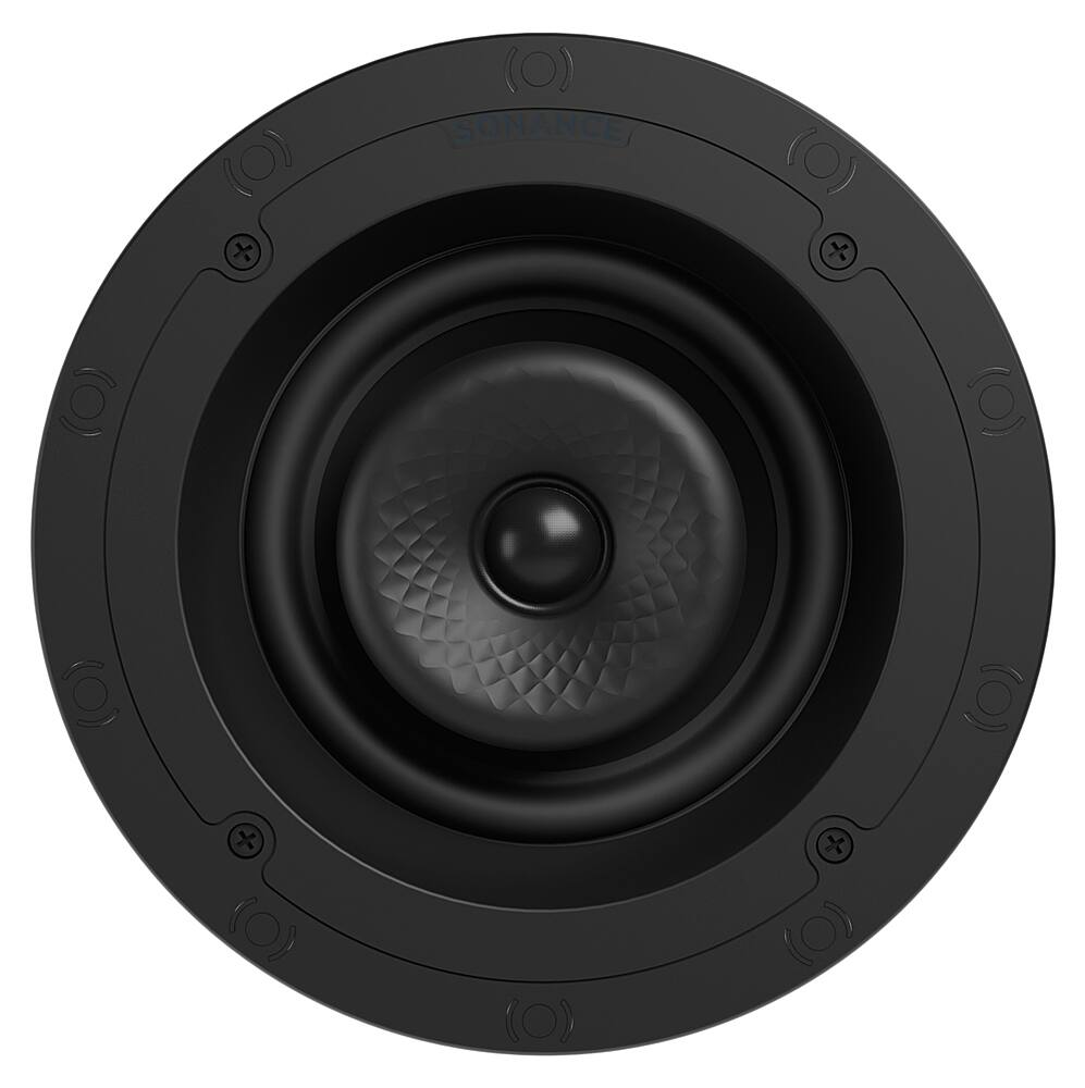 Angle. Sonance - VX60R SINGLE SPEAKER - Visual Experience Series 6" Medium Round 2-Way Speaker (Each) - Paintable White.