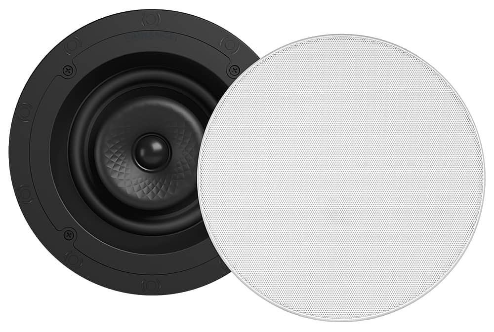 Front. Sonance - VX60R SINGLE SPEAKER - Visual Experience Series 6" Medium Round 2-Way Speaker (Each) - Paintable White.