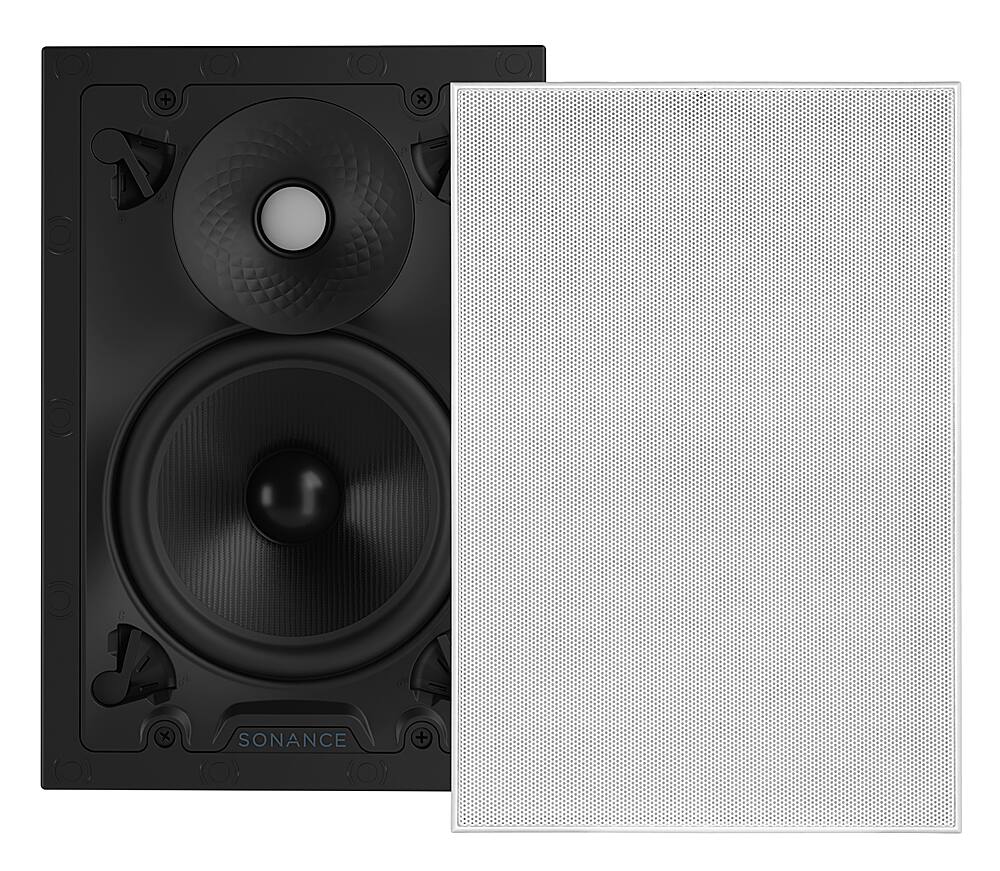 Sonance - VX66 RECTANGLE SINGLE SPEAKER - Visual Experience Series 6" 2-Way In Wall Speaker (Each) - Paintable White