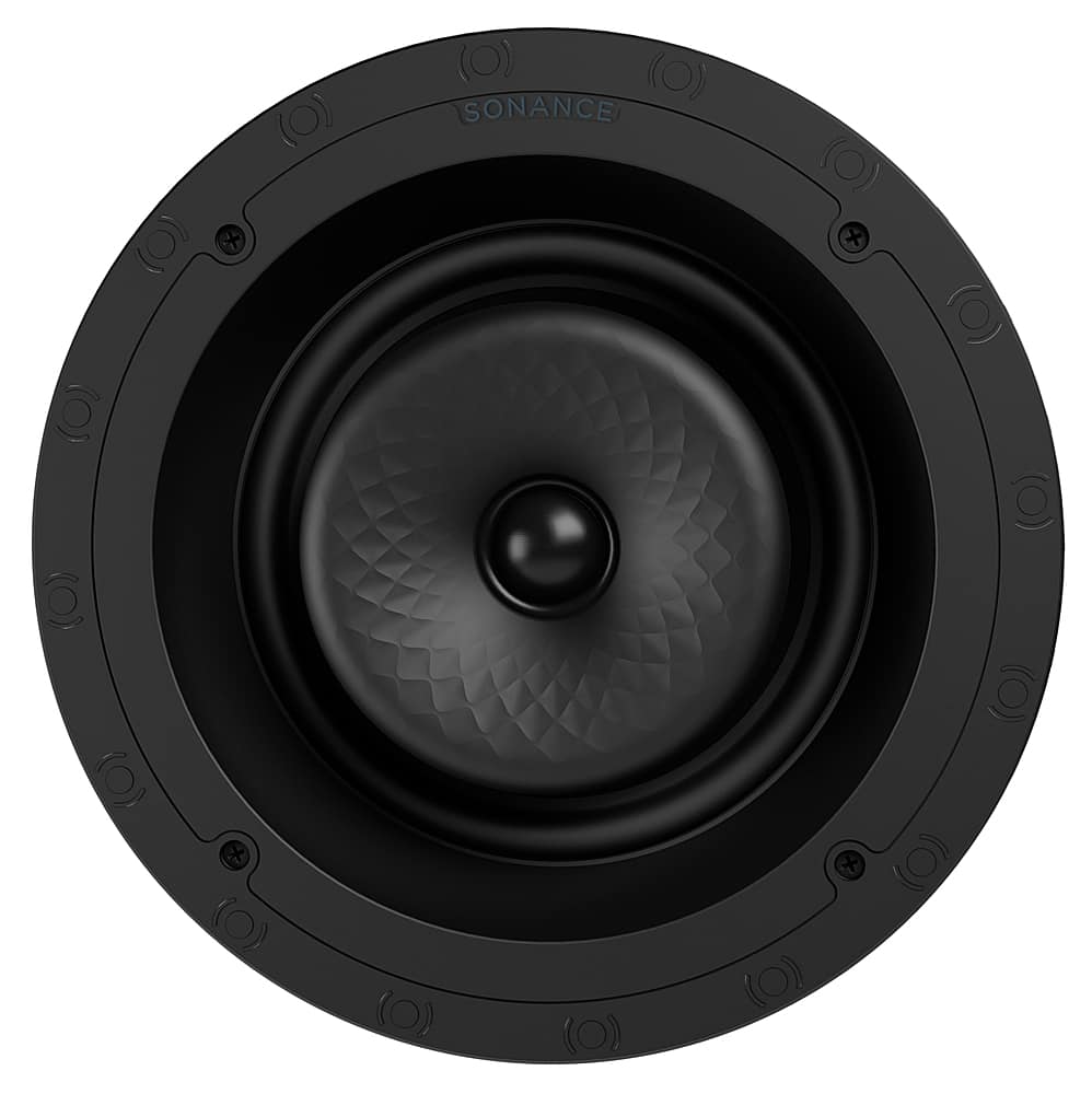 Angle. Sonance - VX80R SINGLE SPEAKER - Visual Experience Series 8" Large Round 2-Way Speaker (Each) - Paintable White.