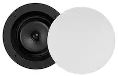 Front. Sonance - VX80R SINGLE SPEAKER - Visual Experience Series 8" Large Round 2-Way Speaker (Each) - Paintable White.
