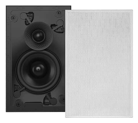 Front. Sonance - VX42 RECTANGLE SINGLE SPEAKER - Visual Experience Series 4" Small Rectangle 2-Way Speaker (Each) - Paintable White.