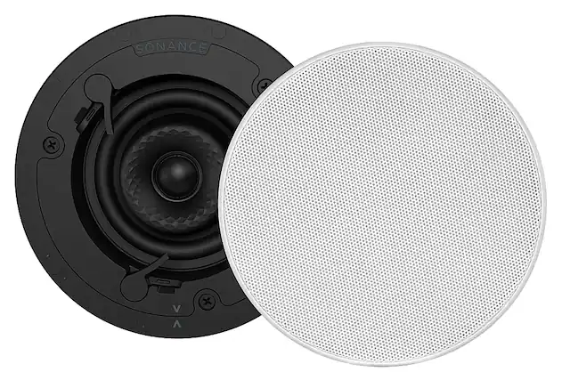 Front. Sonance - VX42R SINGLE SPEAKER - Visual Experience Series 4" Small Round 2-Way Speaker (Each) - Paintable White.