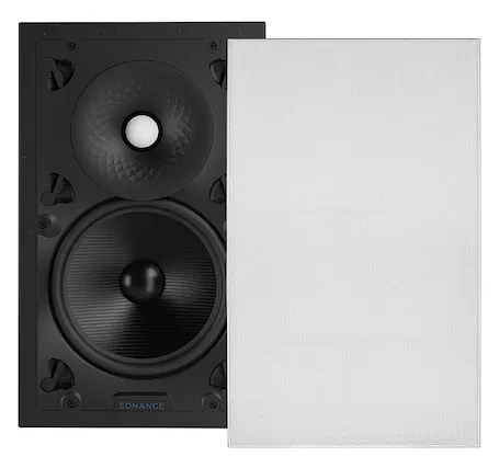 Front. Sonance - VX86 RECTANGLE SINGLE SPEAKER - Visual Experience Series 8" Large Rectangle 2-Way Speaker (Each) - Paintable White.