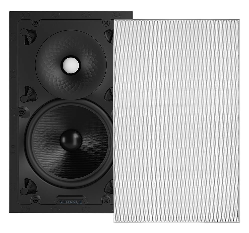 Sonance - VX86 RECTANGLE SINGLE SPEAKER - Visual Experience Series 8" 2-Way In Wall Speaker (Each) - Paintable White