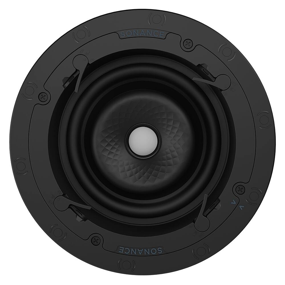 Angle. Sonance - VX64R SINGLE SPEAKER - Visual Experience Series 6" Medium Round 2-Way Speaker (Each) - Paintable White.