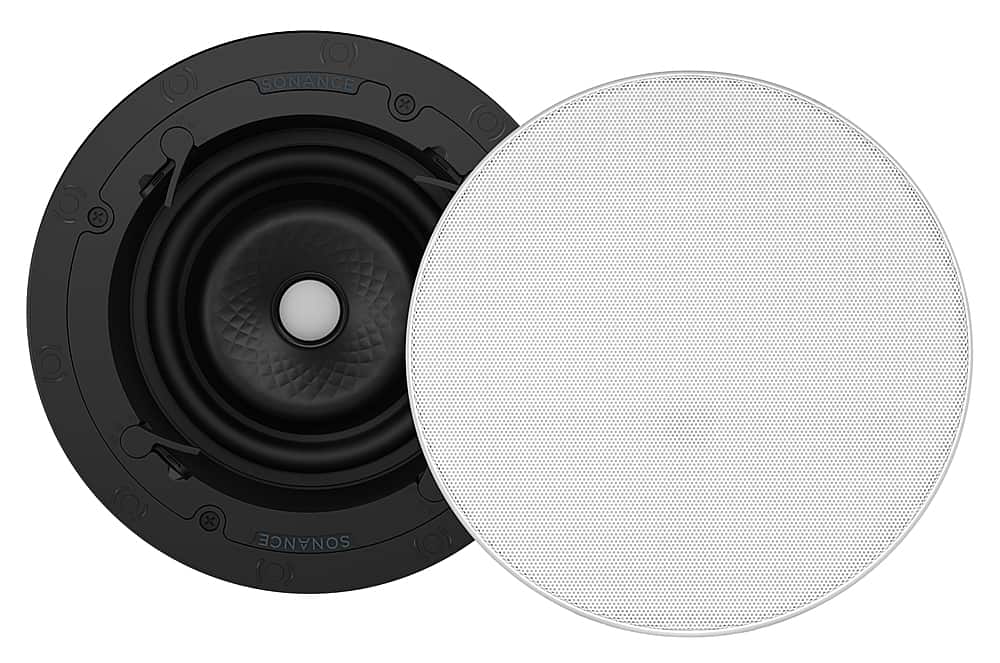 Sonance - VX64R SINGLE SPEAKER - Visual Experience Series 6.5" 2-Way In Ceiling Speaker (Each) - Paintable White - Front_Zoom