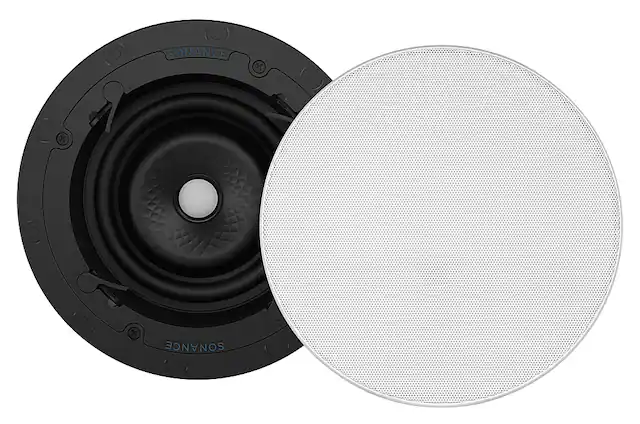 Front. Sonance - VX64R SINGLE SPEAKER - Visual Experience Series 6" Medium Round 2-Way Speaker (Each) - Paintable White.