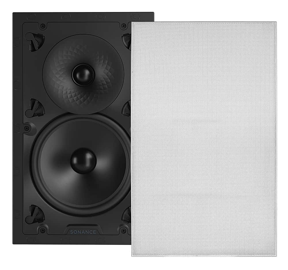 Front. Sonance - VX82 RECTANGLE SINGLE SPEAKER - Visual Experience Series 8" Large Rectangle 2-Way Speaker (Each) - Paintable White.