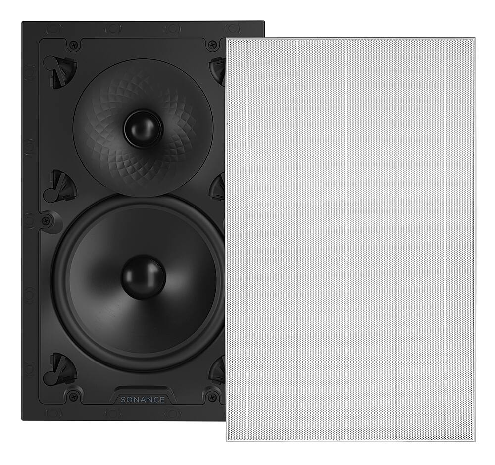 Sonance - VX82 RECTANGLE SINGLE SPEAKER - Visual Experience Series 8" 2-Way In Wall Speaker (Each) - Paintable White