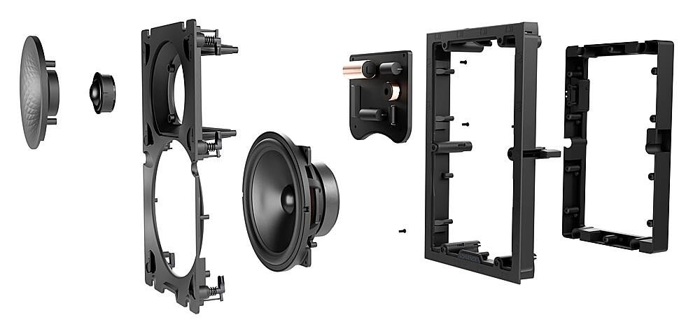 Alt View 20. Sonance - VX82 RECTANGLE SINGLE SPEAKER - Visual Experience Series 8" Large Rectangle 2-Way Speaker (Each) - Paintable White.