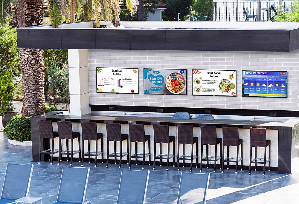 Alt View 12. Peerless-AV - 55" Neptune Full Sun Outdoor Smart TV - Comes with FREE Outdoor Tilting Wall Mount.