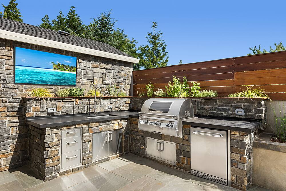 Alt View 3. Peerless-AV - 55" Neptune Full Sun Outdoor Smart TV - Comes with FREE Outdoor Tilting Wall Mount.