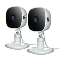 Night Owl - 2 Camera Indoor AC Powered Plug-In Wireless 1080p Security Cameras with 2-Way Audio - White - Front_Zoom