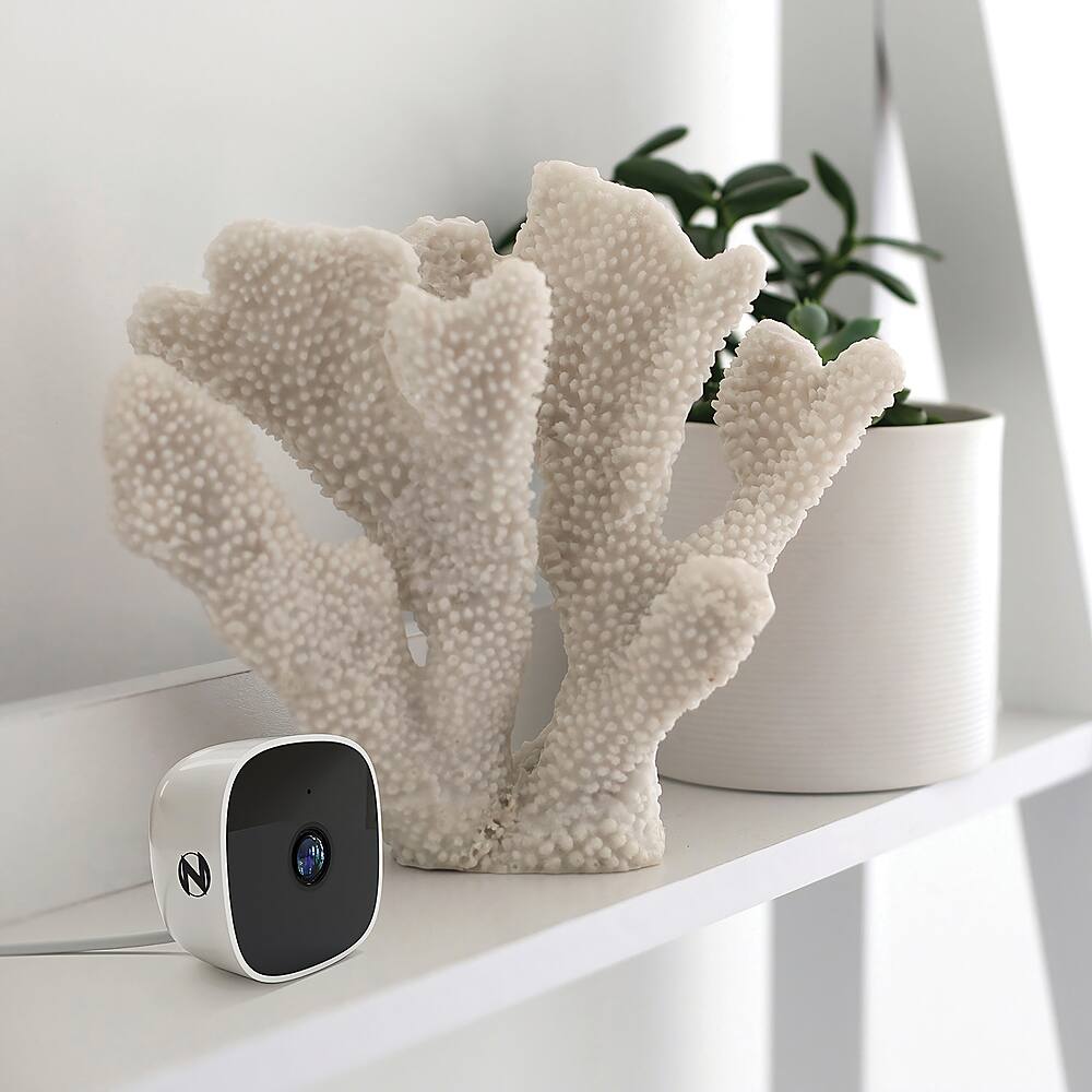 Alt View 13. Night Owl - 2 Camera Indoor AC Powered Plug-In Wireless 1080p Security Cameras with 2-Way Audio - White.