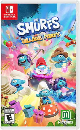 Front. Microids - The Smurfs Village Party. - E (Everyone)