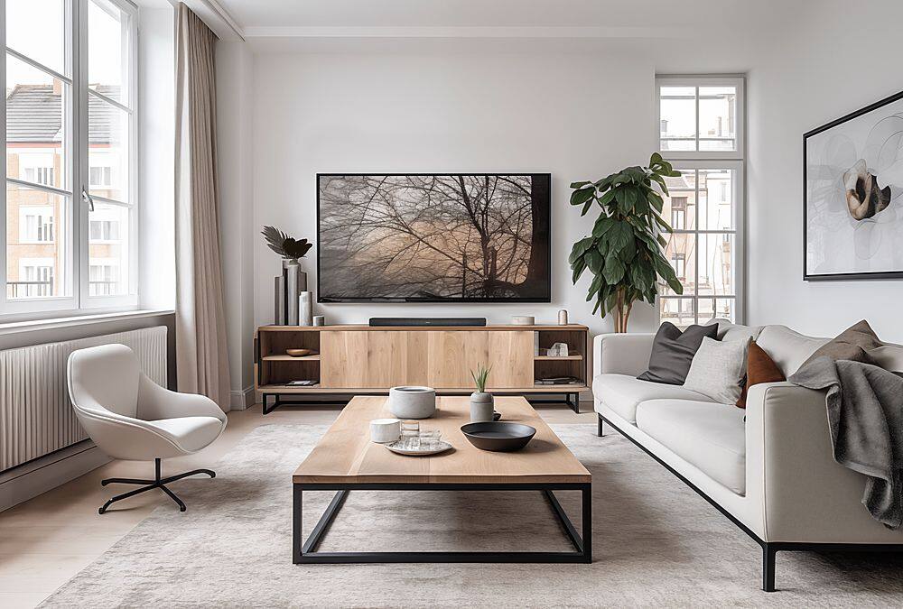 Alt View 16. Denon - 2.1-Channel DHT Soundbar with Built-in Subwoofers, Surround Sound Supported - Black.