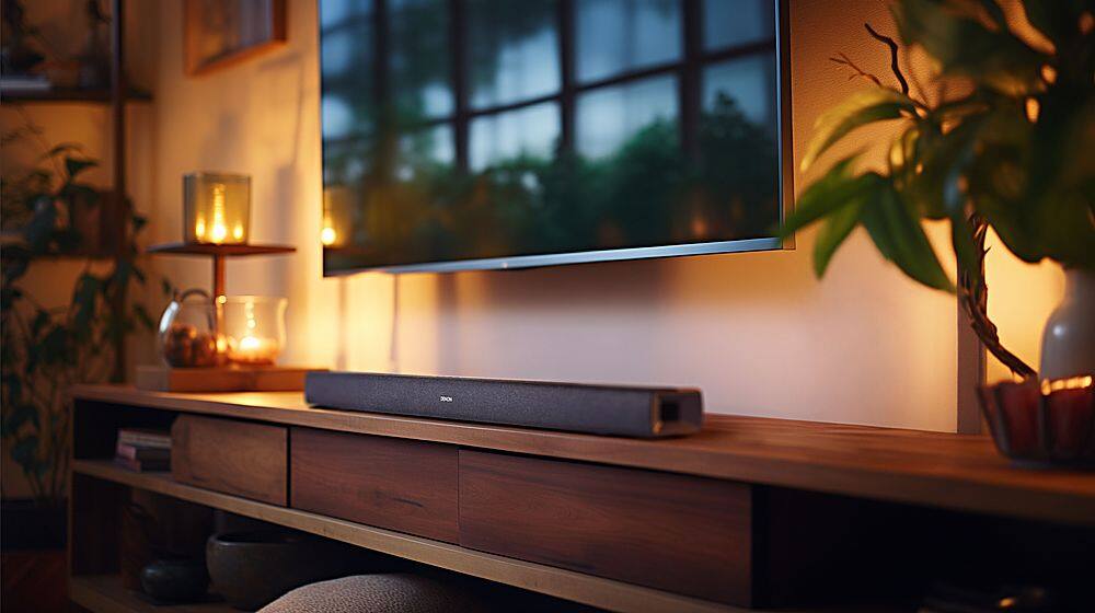 Alt View 18. Denon - 2.1-Channel DHT Soundbar with Built-in Subwoofers, Surround Sound Supported - Black.