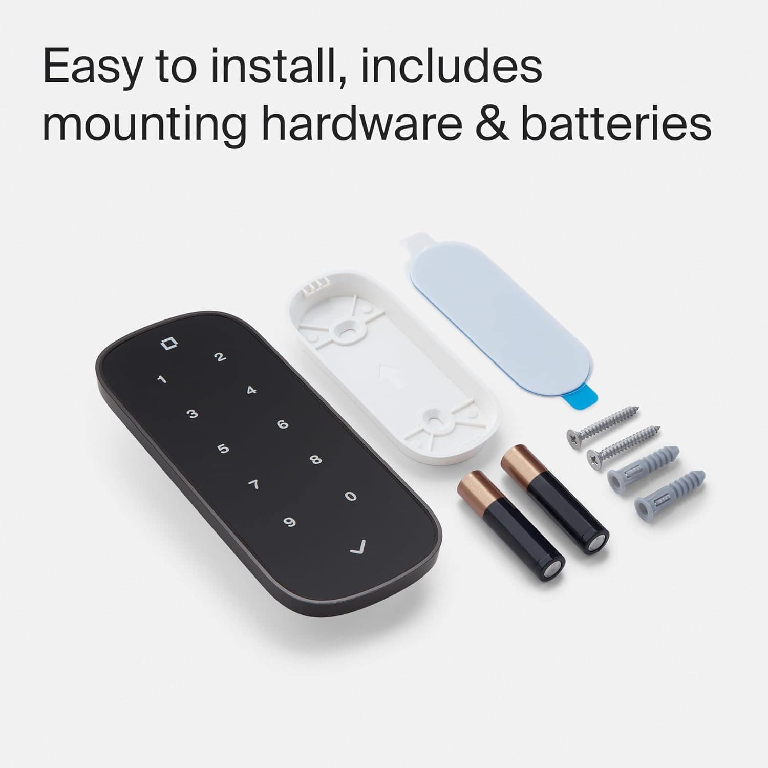 Easy to install, includes mounting hardware & batteries.