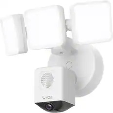 Front. Wyze - Floodlight Camera Pro, 3000 Lumen LEDs, 180° Wide View, 2k HD Outdoor Wi-Fi Floodlight Home Security Camera - White.