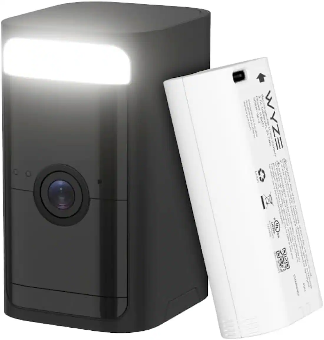 Front. Wyze - Battery Cam Pro 2k HDR Wireless Outdoor/Indoor Security Camera with Motion Detection and Two-Way Audio - Black.