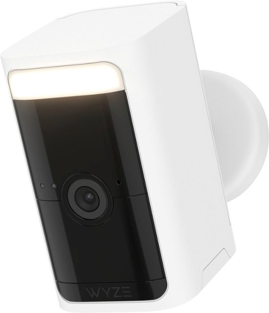 Front. Wyze - Battery Cam Pro 2k HDR Wireless Outdoor/Indoor WiFi Security Camera with Motion Detection and Two-Way Audio - White.
