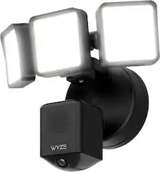 Wyze - Floodlight Camera Pro, 3000 Lumen LEDs, 180° Wide View, 2k HD Outdoor Wi-Fi Floodlight Home Security Camera - Black - Front_Zoom