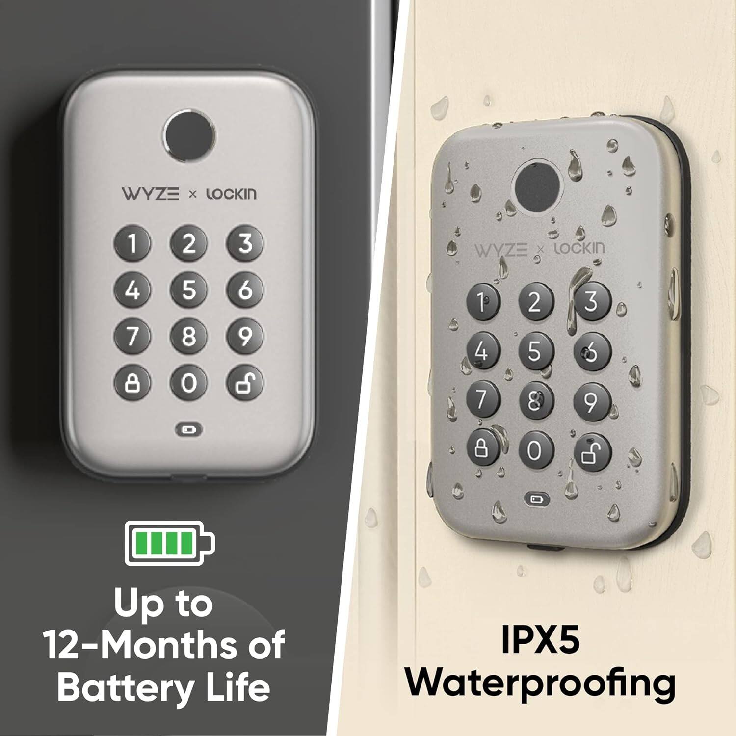 Up to 12-Months of Battery Life IPX5 Waterproofing