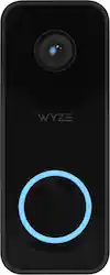Wyze - Wired Video Doorbell v2, 2K HD Video with Head-to-Toe view, 2-way Audio, Night Vision, Voice Assistants - Black - Front_Zoom