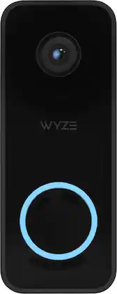 Wyze - Wired Video Doorbell v2, 2K HD Video with Head-to-Toe view, 2-way Audio, Night Vision, Voice Assistants - Black