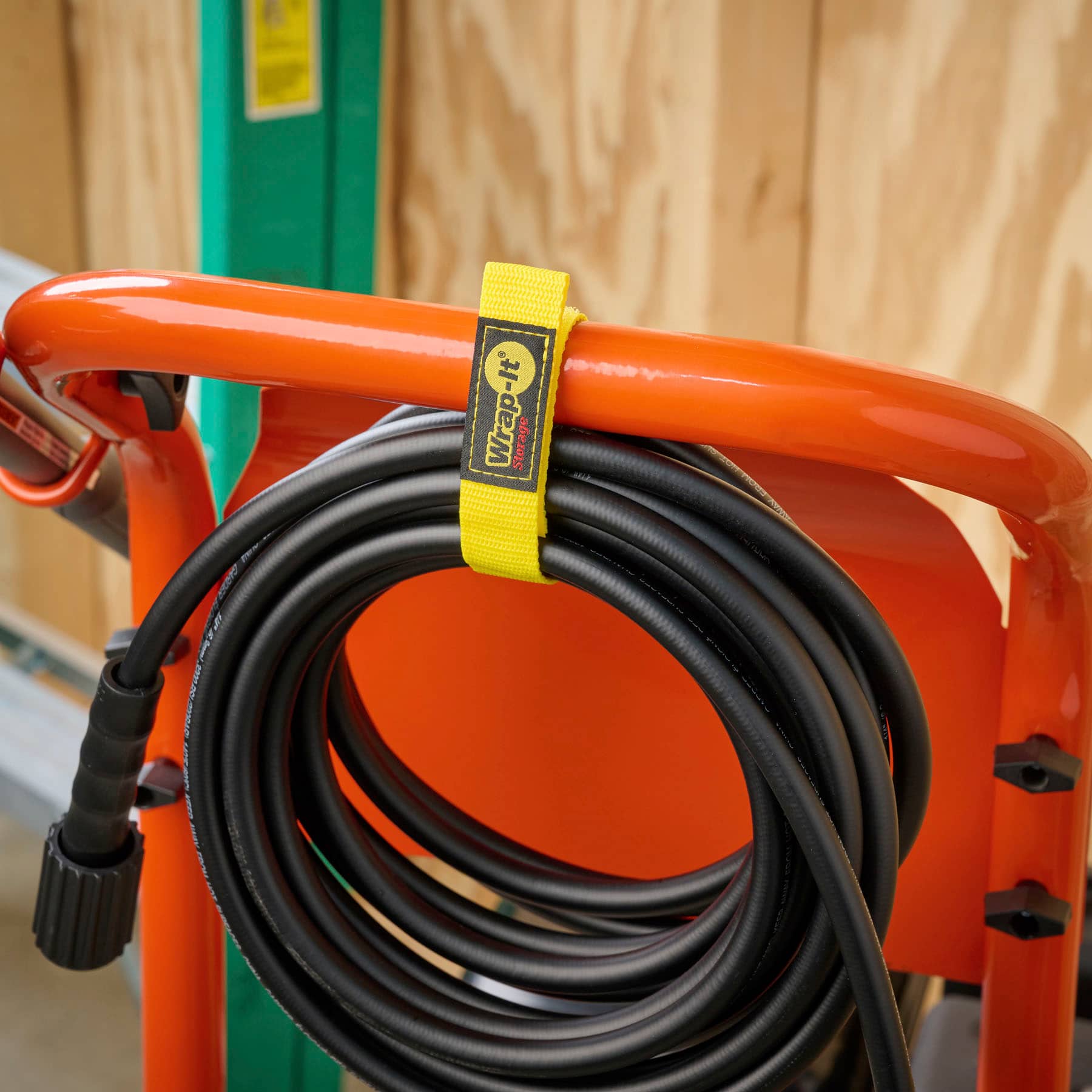 Alt View 18. Wrap-It Storage - Quick-Straps - 12-inch (3-Pack) - Weatherproof Hook and Loop Strap - Yellow.