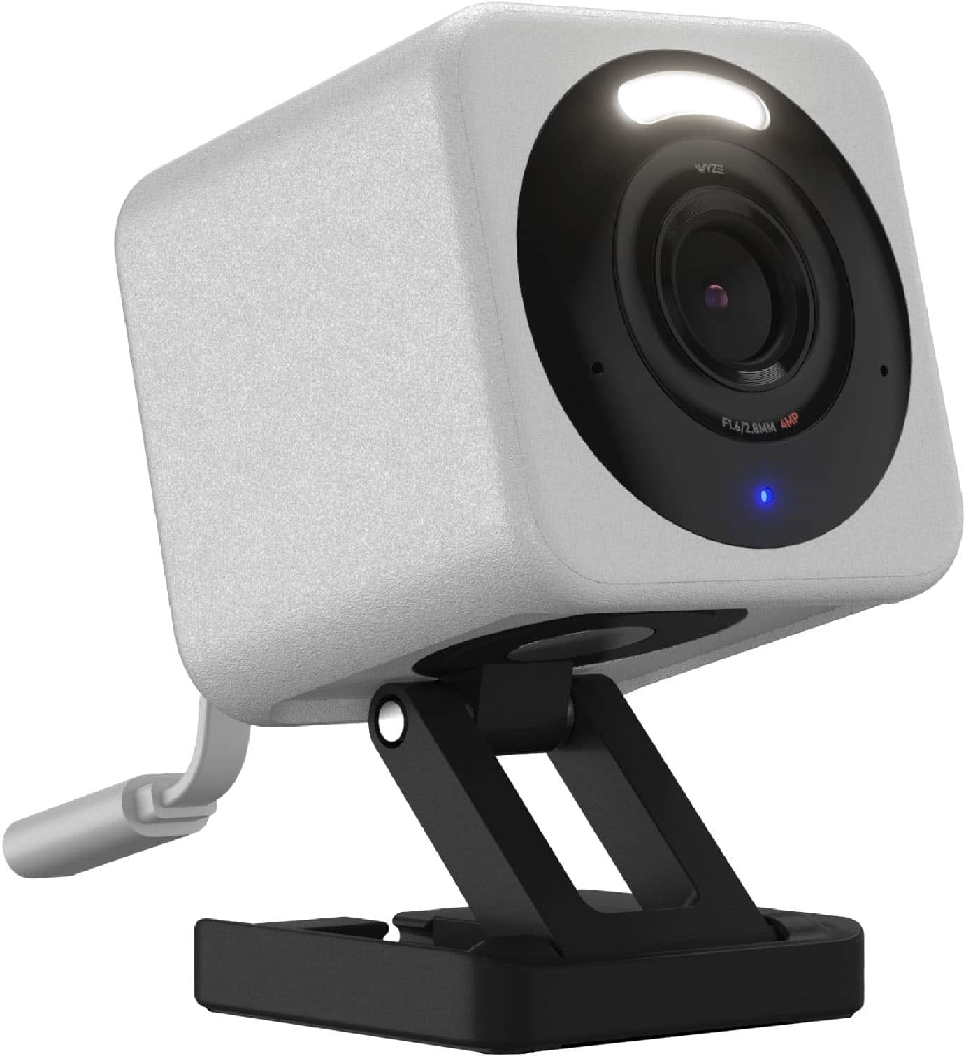 Angle. Wyze - Cam V4 2.5k QHD WiFi, Indoor/Outdoor, Wired Security Camera with Color Night Vision - Gray.