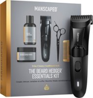 Manscaped - The Beard Hedger Essentials Kit SkinSafe Rechargeable Wet/Dry Trimmer, Facial Hair Shaving Gift Set - Black - Angle_Zoom