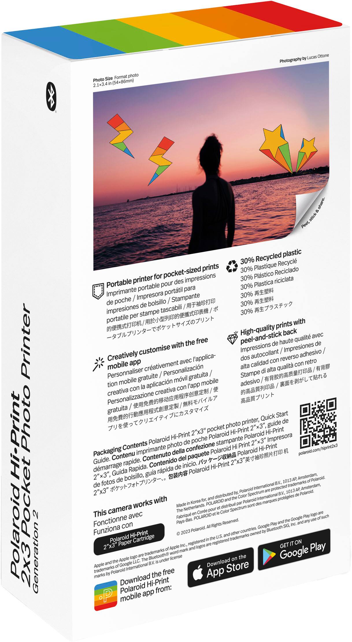 Alt View 16. Polaroid - Hi-Print 2x3 Pocket Photo Printer Generation 2 - Black.