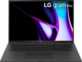 LG gram Pro 17" Laptop - Intel Evo Platform Intel Core Ultra 7 - 32GB RAM - 2TB SSD - Obsidian Black - Front_Zoom