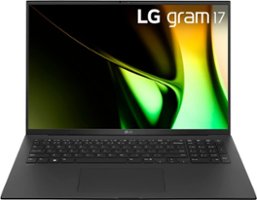 LG gram 17" Laptop - Intel Evo Platform Intel Core Ultra 7 - 16GB RAM - 2TB SSD - Obsidian Black - Front_Zoom