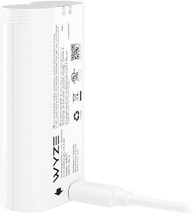 Alt View 1. Wyze - Wyze Removable Battery Pack for Battery Cam Pro - White.