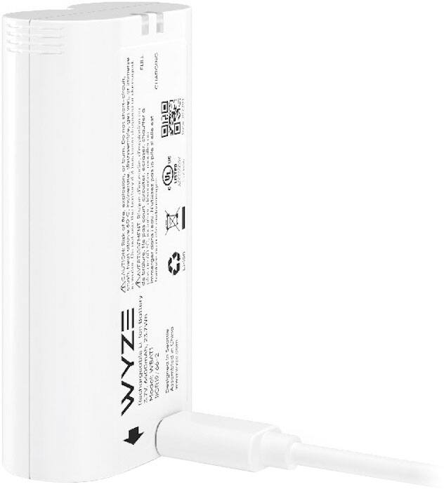 Alt View 1. Wyze - Wyze Removable Battery Pack for Battery Cam Pro - White.